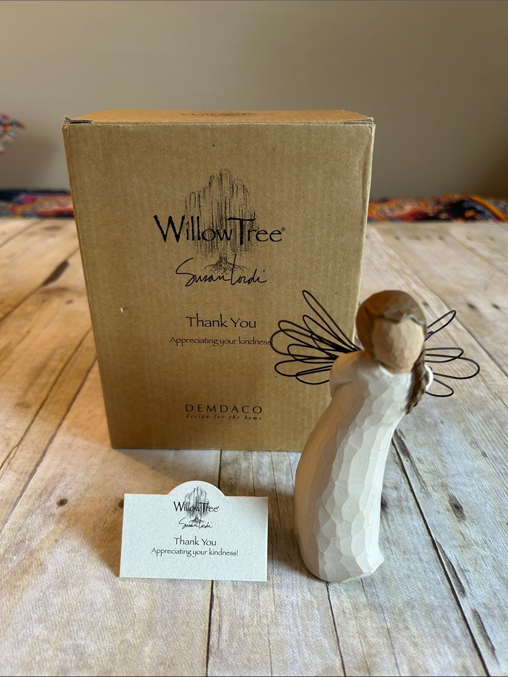 Willow Tree Thank You Angel Figurine - Neutral Beige and Brown